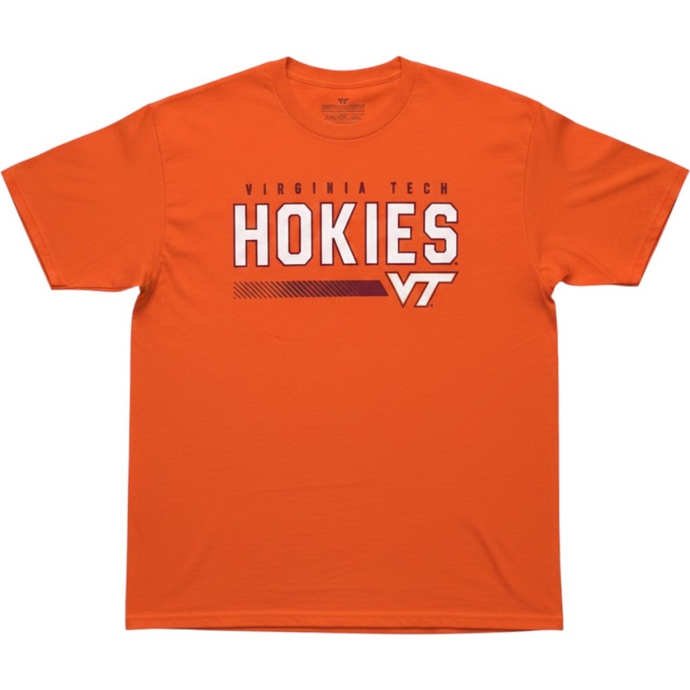 Captivating Virginia Tech Hokies Mens Large Orange Graphic Tee Shirt  NCAA NEW‎